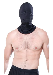 Fejmaszk cipzárakkal Zipper face hood  black