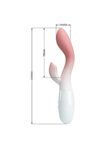 Csiklókaros vibrátor Pretty Love Brigthy pink/white