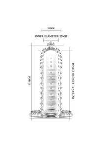 Rücskös áttetsző péniszköpeny Penis sleeve clear 3