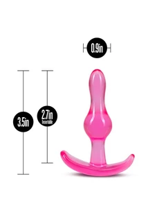 Zselés análdugó B yours curvy anal plug pink