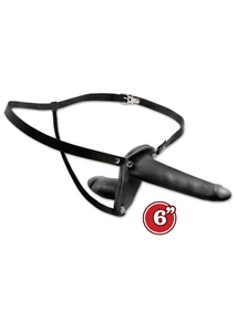 Felköthető dupla dildó nőknek Double penetrix strap-on  black