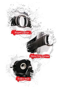 Felköthető üreges pénisz férfiaknak Extreme hollow strap-on light black