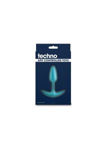 Applikációval is vezérelhető vibrátoros fenékdugó - Techno Rrance blue