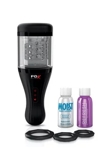 Maszturbátor forgófunkcióval  hangmodullal Talk dirty rotobator  clear/black