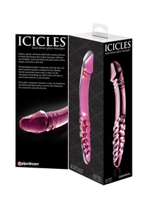 Üvegdildó kétvégű Icicles No. 57 pink