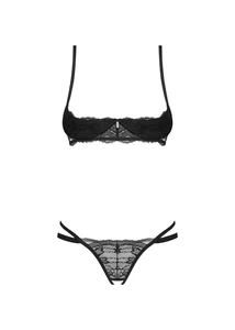 Nyitott tanga és melltartó szett - Nutris 2-pcs crotchless set m/l