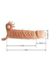 Péniszhosszabbító vibrátoros Pretty love penis sleeve connor