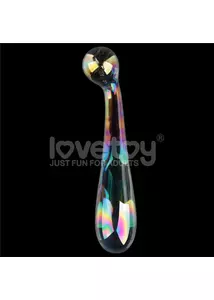 Twilight gleam glass dildo- alluring arc