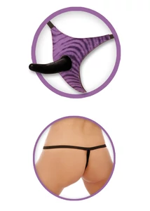 Vibrating strap-on for him purple/black
