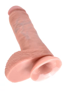 Letapasztható dildó herékkel 8" cock with balls  light