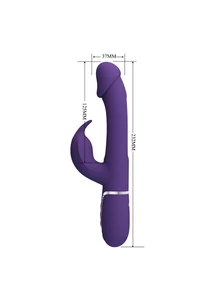 Csiklókaros nyelves vibrátor sötét lila - Pretty Love Kampas twinkled tenderness purple
