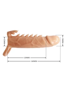 Péniszvastagító csiklóizgatóval  Pretty love penis sleeve emmit