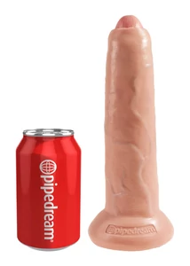 Realisztikus dildó letapasztható 9" uncut  light