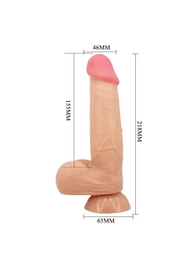 Letapasztható csúszóbőrös dildó Pretty love najm