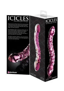 Üvegdildó kétvégű Icicles No. 55  pink