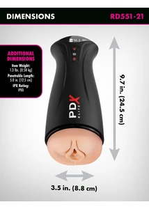 Vibrátoros és szívó vagina maszturbátor - PDX Elite Fuck-gasm light