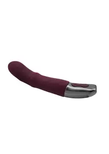 G-pontos tolófunkciós vibrátor Titanz 7" silicone rechargeable vibrator in rubine red