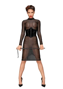 Szexi ruha Classic dress made of elastic tulle - l