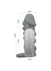 Péniszhosszabbító heregyűrűvel Pretty love realistic penis sleeve black i