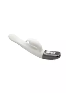 Csiklókaros G-pont vibrátor Titanz 8.5" silicone rechargeable vibrator in ivory white