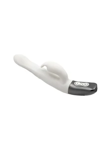 Csiklókaros G-pont vibrátor Titanz 8.5" silicone rechargeable vibrator in ivory white