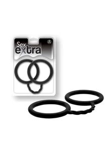 Fekete szilikon bilincs Sex extra - silicone cuffs black
