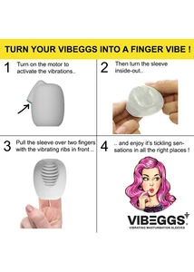 Rezgő maszturbációs hüvely Vibeggs - ribs delight - fehér