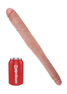 Kétvégű realisztikus dildó 16" tapered double dildo  light