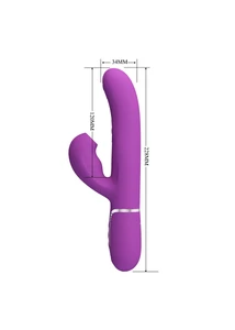 Csiklóizgatós vibrátor tapogató és lüktető funkcióval lila - Pretty Love Perlita twinkled tenderness purple II