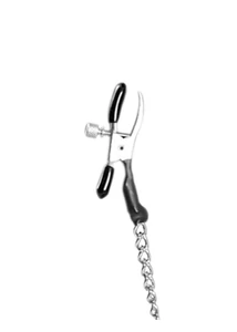 Mellbimbó csipesz lánccal ezüst Alligator nipple clamps