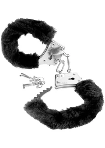 Bilincs csuklóra, műszőrmével Beginner's furry cuffs  black