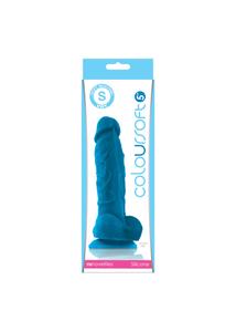 Coloursoft 5 inch soft dildó blue