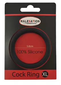 Malestation szilikon péniszgyűrű - fekete - 5 cm