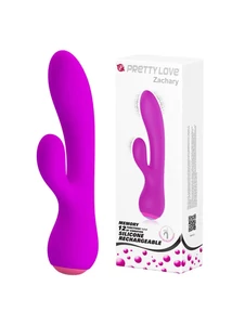 Szilikon csiklókaros g-pont vibrátor Pretty Love Zachary Purple