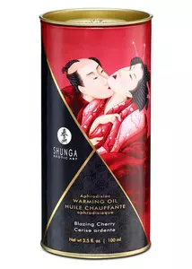 Shunga - melegítő hatású masszázsolaj (cseresznye) - 100 ml