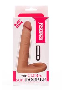 Lovetoy the ultra soft double dildó, vibrációval 15 cm