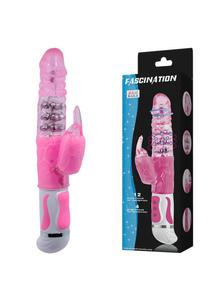 Fascination bunny pink forgófejes, multifunkciós, csiklóizgatós vibrátor