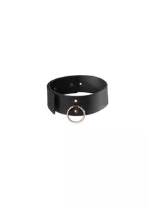 Maze wide choker with leash black