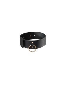 Maze wide choker with leash black