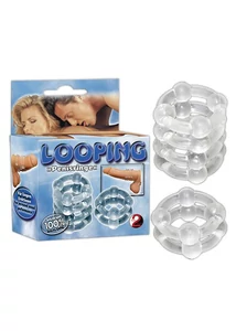 Szilikon pénisz- és heregyűrű szett Silicone Rings Looping