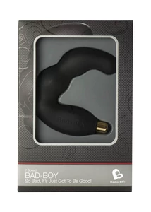 Bad-boy gömbös gát és prosztata vibrátor - fekete
