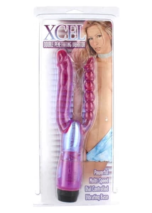 Xcel kétágú zselés vibrátor - lila