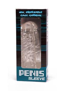 Penis sleeve clear. péniszvastagító péniszköpeny elasztikus szilikon 14 cm