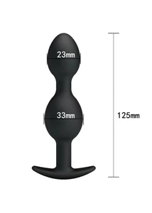 Análdugó silicone butt plug Pretty love heavy balls