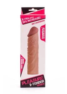 Péniszhosszabító köpeny (+5 cm) Pleasure X-Tender Penis Sleeve Brown 3