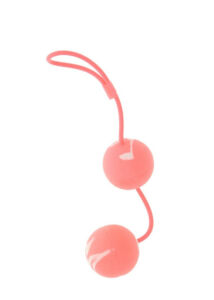 Marbilized duo balls - pink. latex bevonatú gésagolyó márványozott rózsaszín-fehér