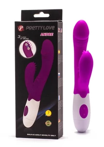Csiklóizgató vibrátor fel-lemozgó gyönyggyel Pretty Love Andre pink