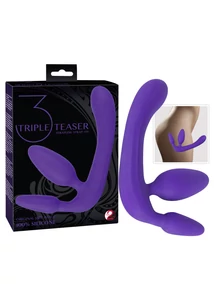 Háromágú pánt nélküli strap-on Triple Teaser Strapless Strap on