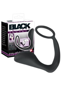 Black velvet análujj péniszgyűrűvel (fekete)
