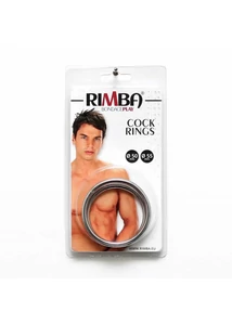 Fém péniszgyűrű szett 2 db - Cock rings silver (átmérő: 5, 5,5 cm)